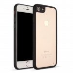 Wholesale iPhone 7 Plus Slim Clear Hybrid Case (Black)